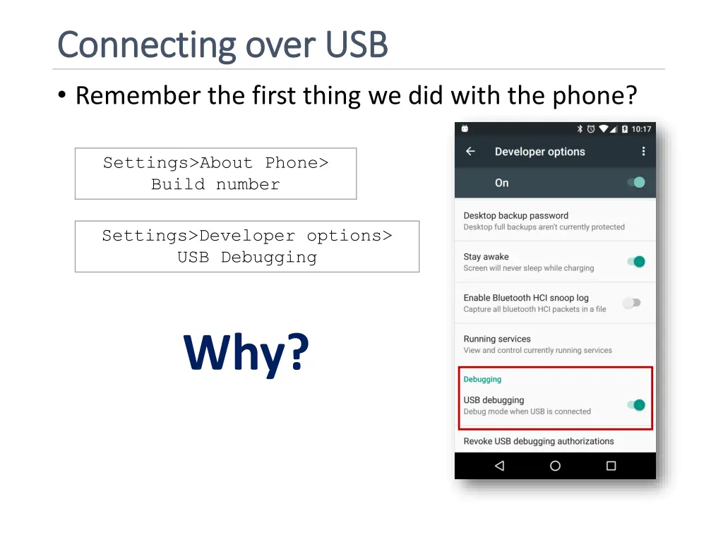 connecting over usb connecting over usb remember