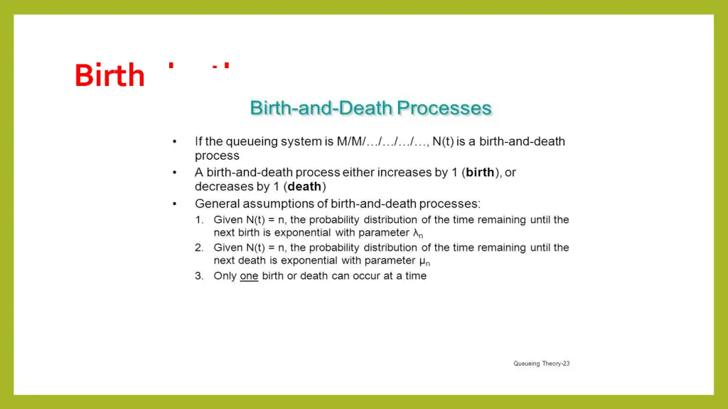 birth death process