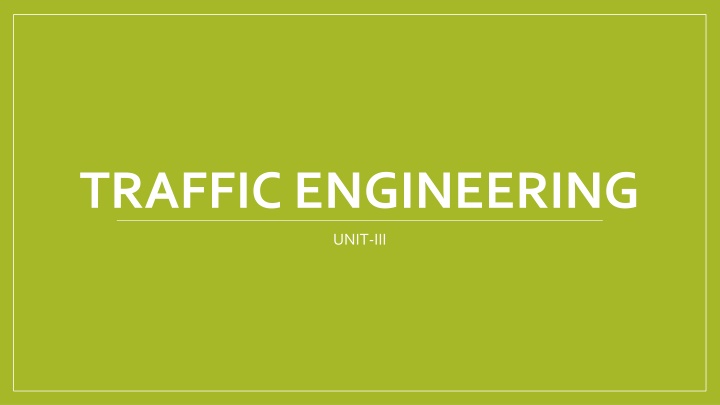 traffic engineering