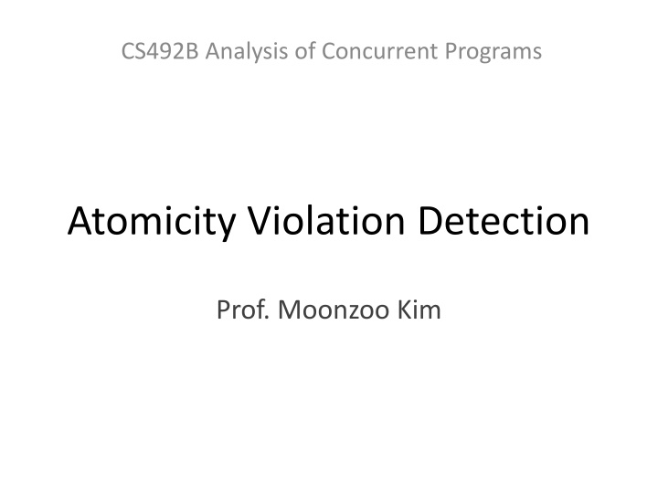 cs492b analysis of concurrent programs