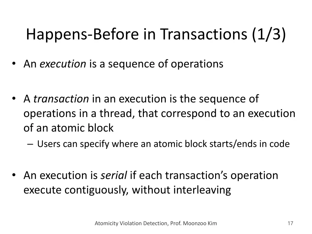 happens before in transactions 1 3