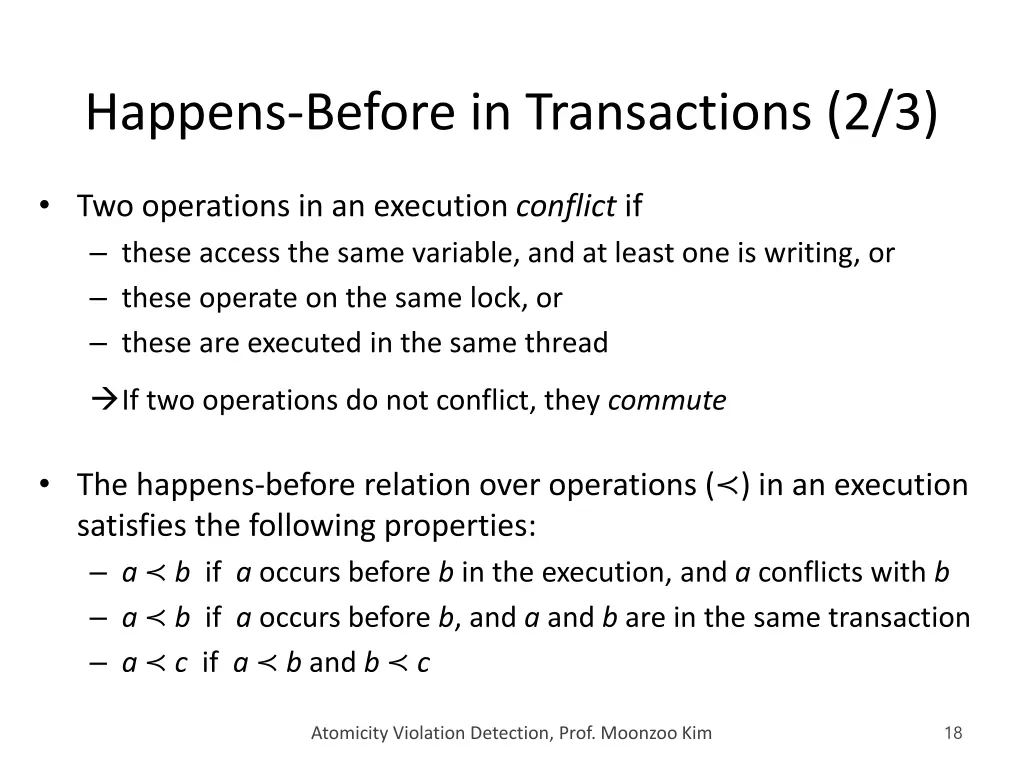 happens before in transactions 2 3