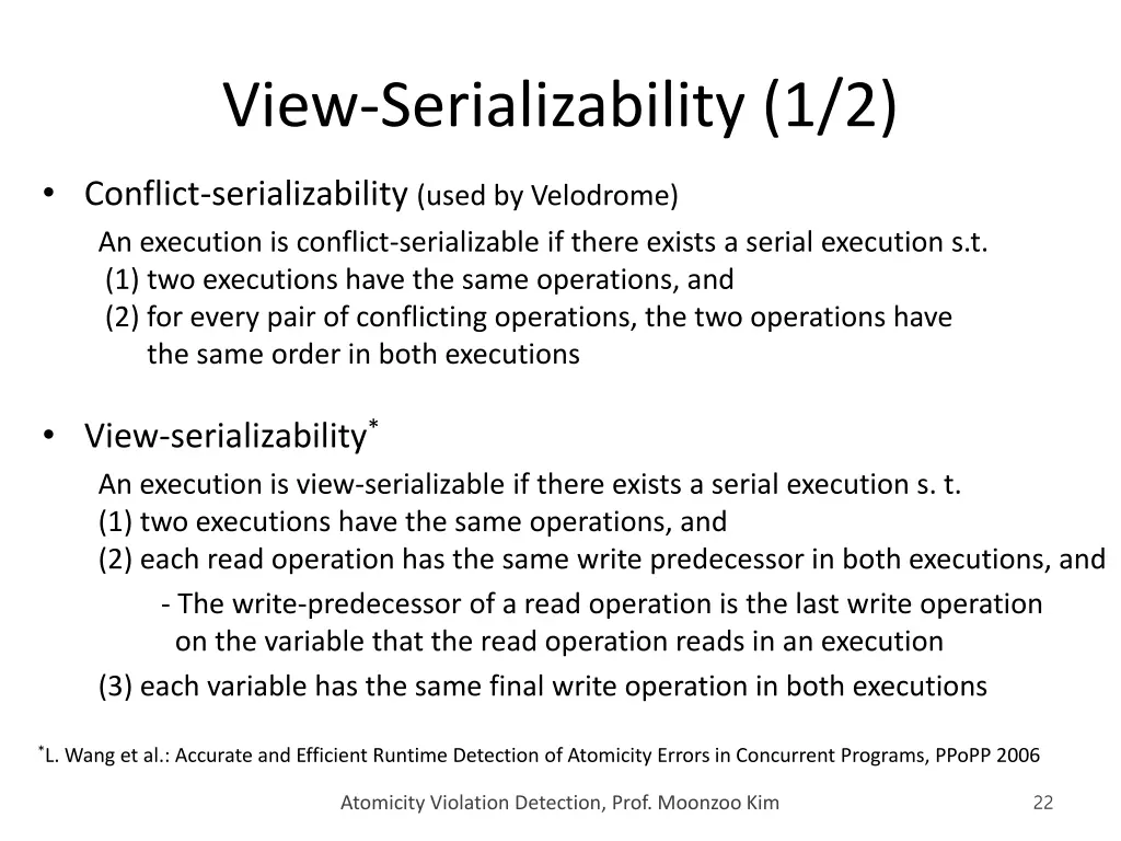 view serializability 1 2