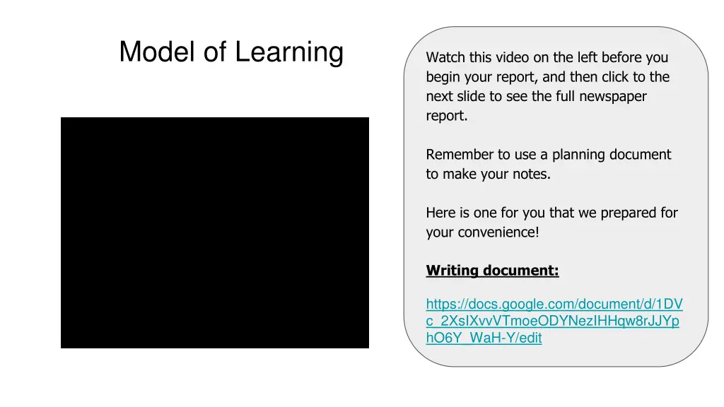 model of learning