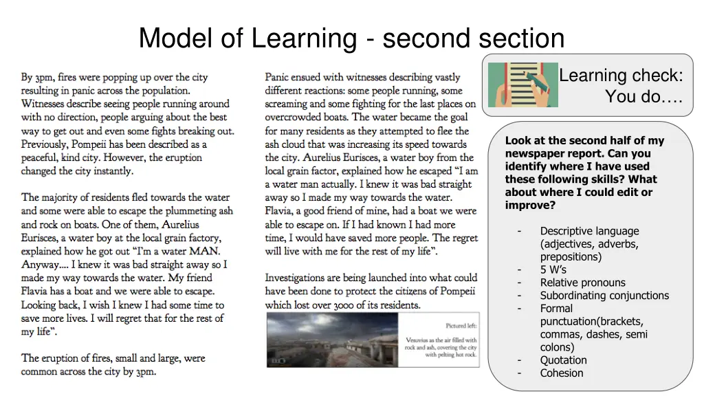 model of learning second section