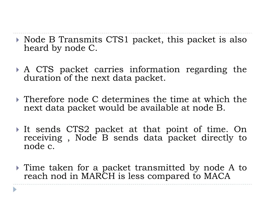 node b transmits cts1 packet this packet is also