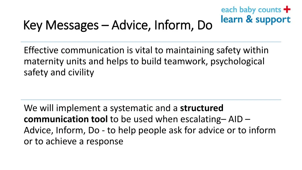 key messages key messages advice inform do advice