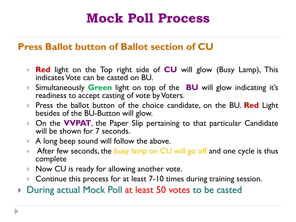 mock poll process