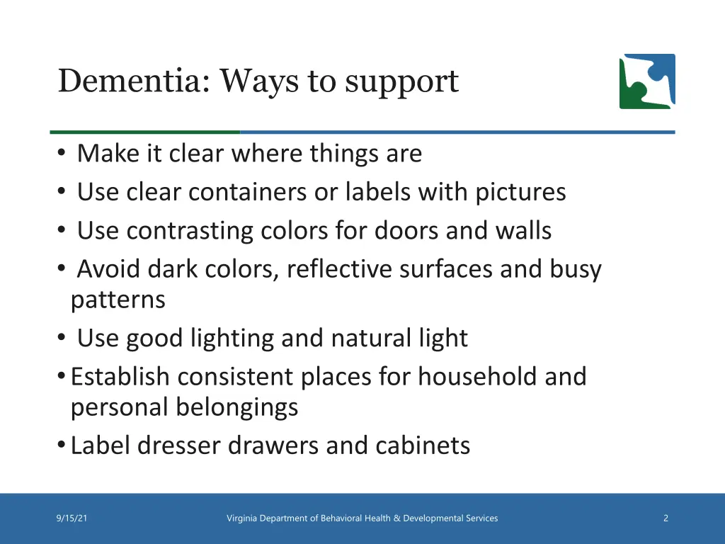 dementia ways to support 1