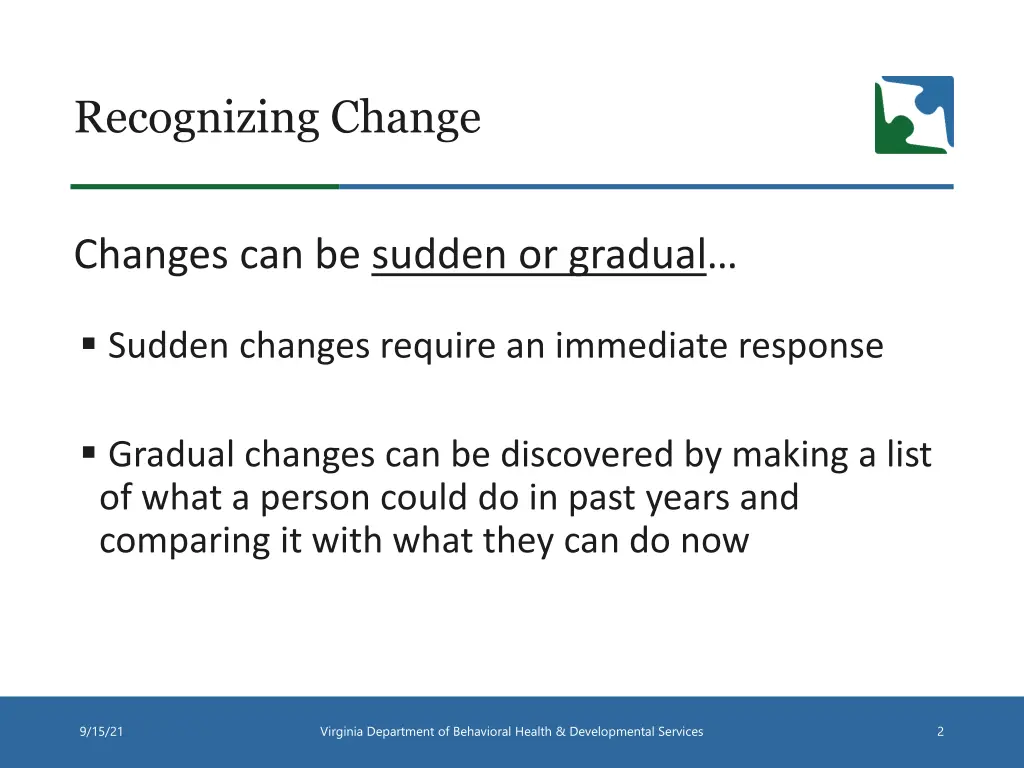 recognizing change 1