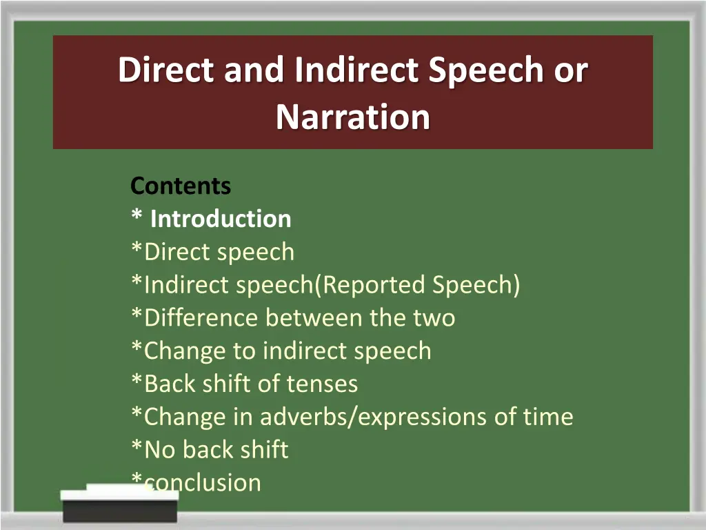 direct and indirect speech or narration