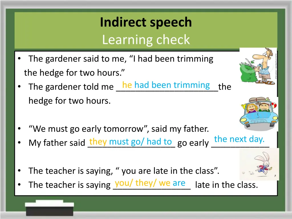 indirect speech learning check 1