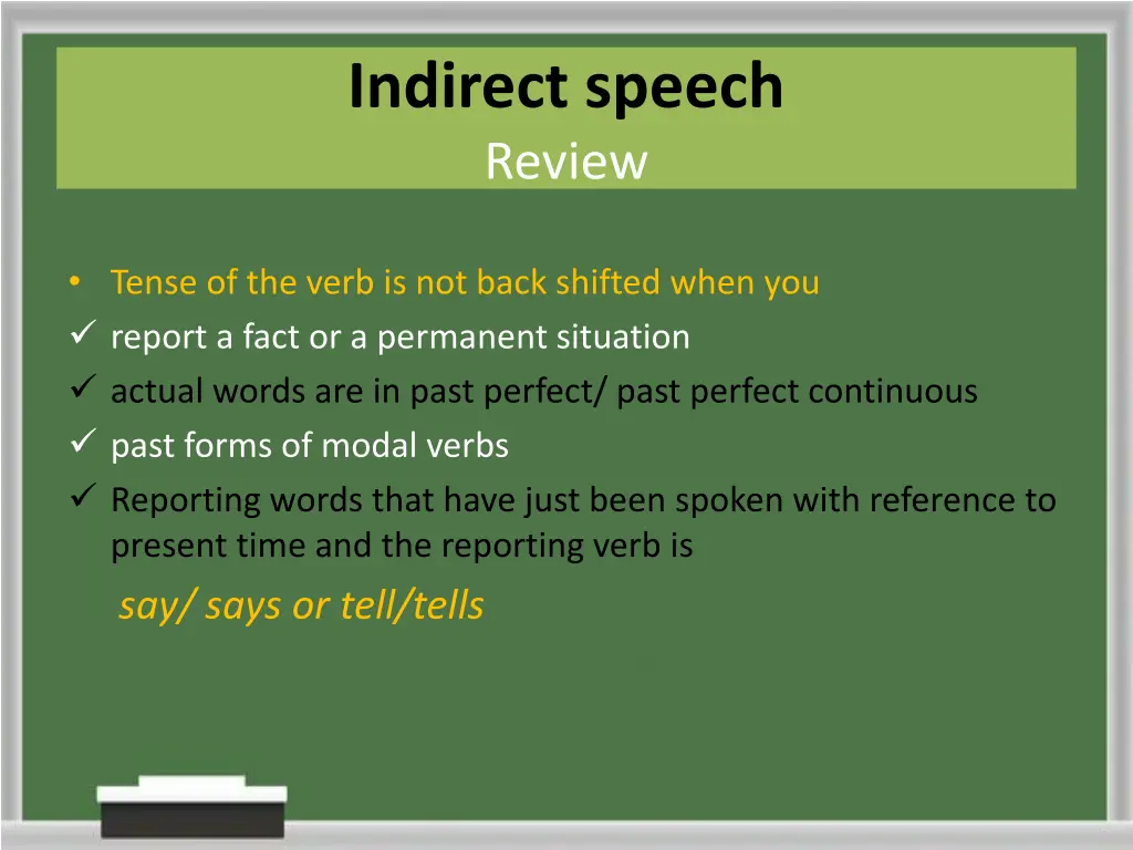 indirect speech review 1