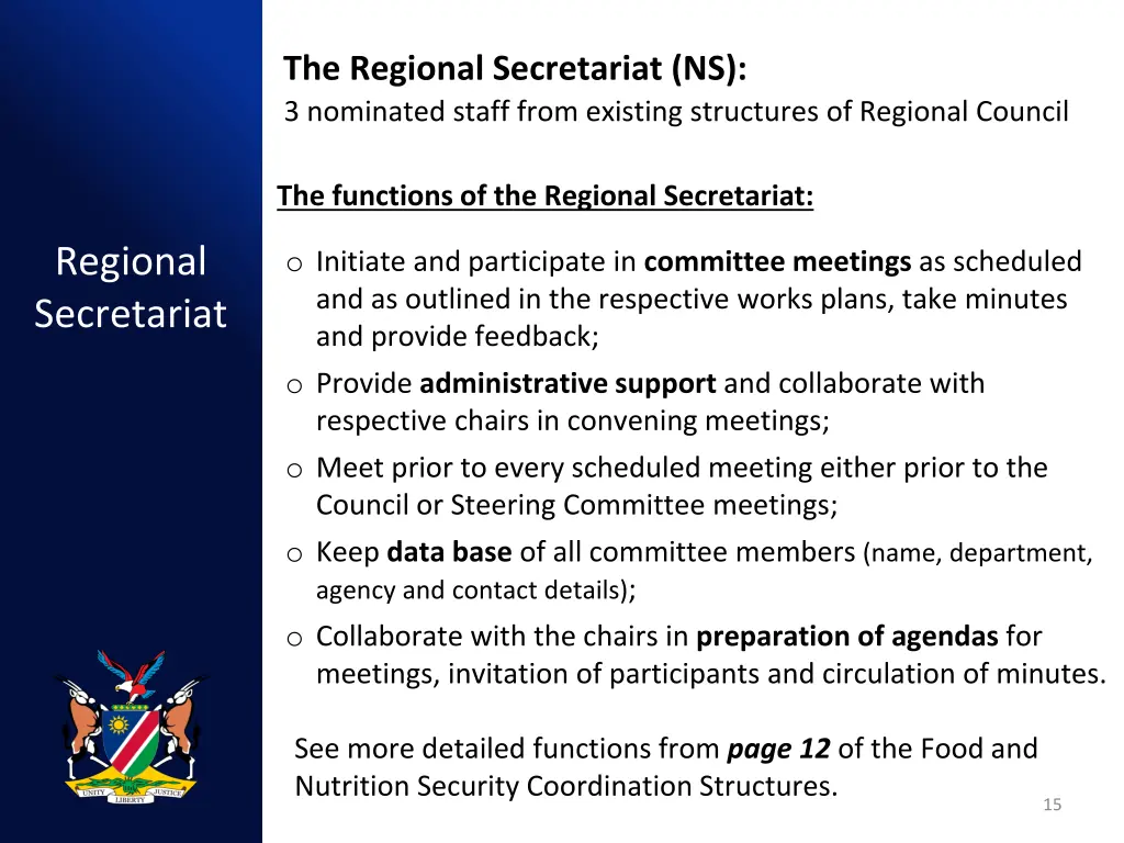 the regional secretariat ns 3 nominated staff