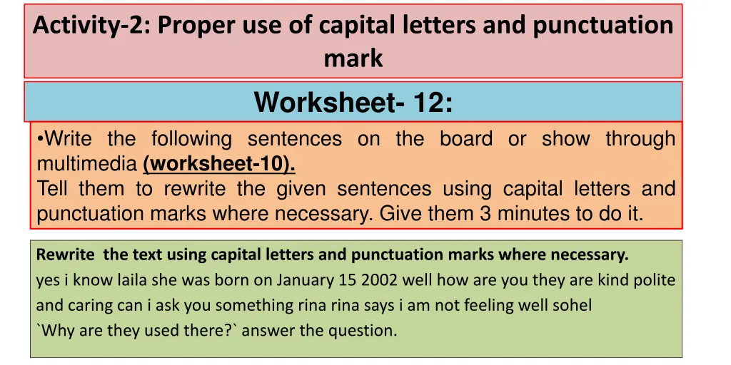 activity 2 proper use of capital letters