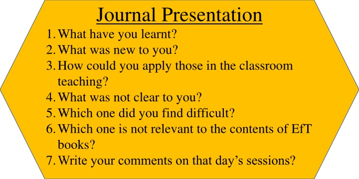 journal presentation 1 what have you learnt