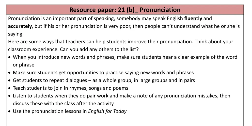 resource paper 21 b pronunciation