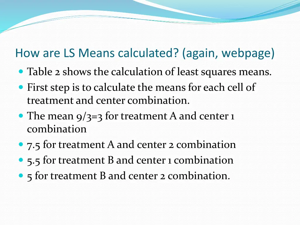 how are ls means calculated again webpage