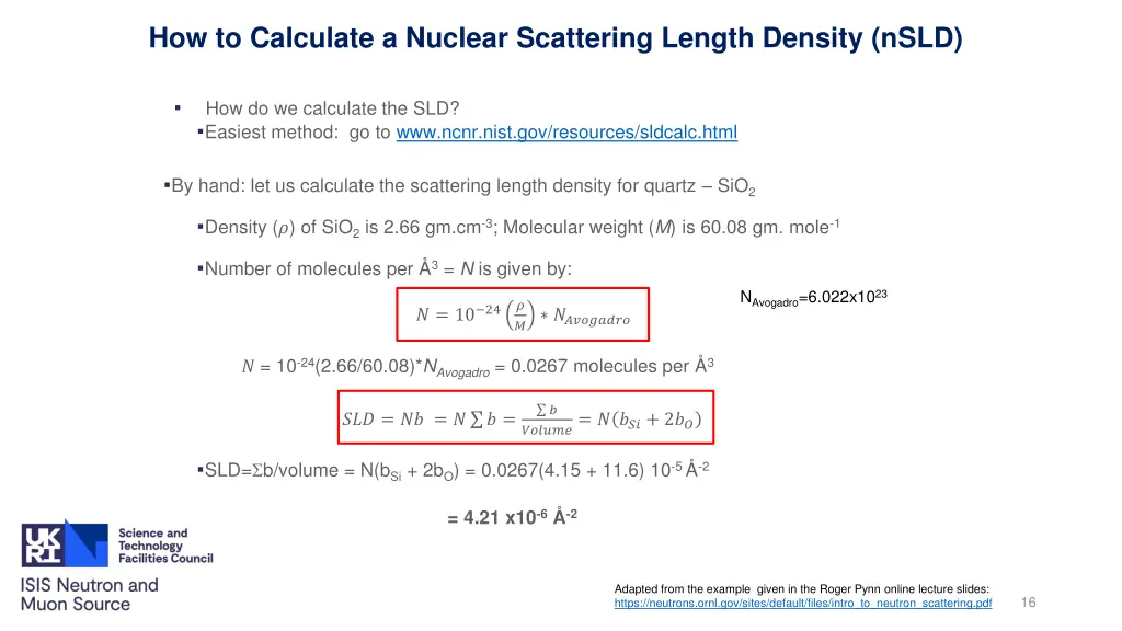 how to calculate a nuclear scattering length