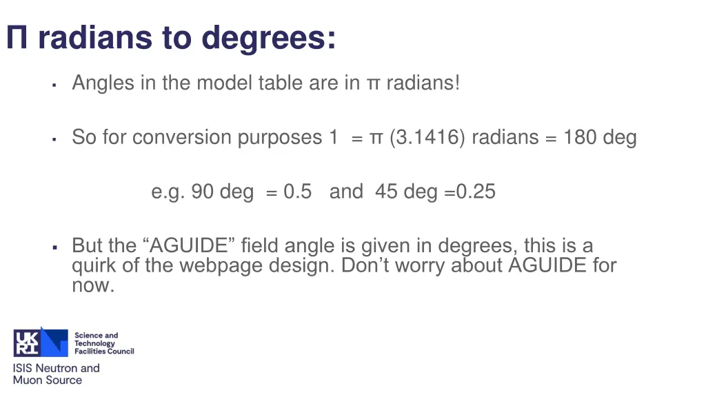 radians to degrees