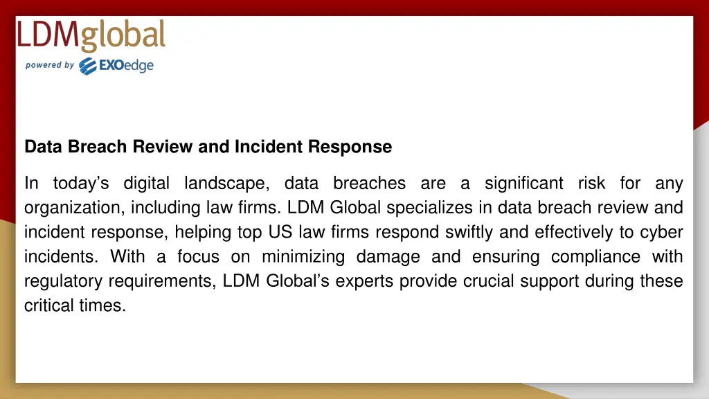 data breach review and incident response