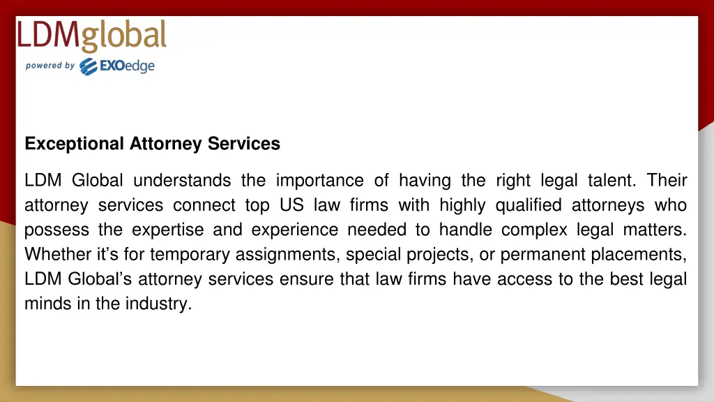 exceptional attorney services