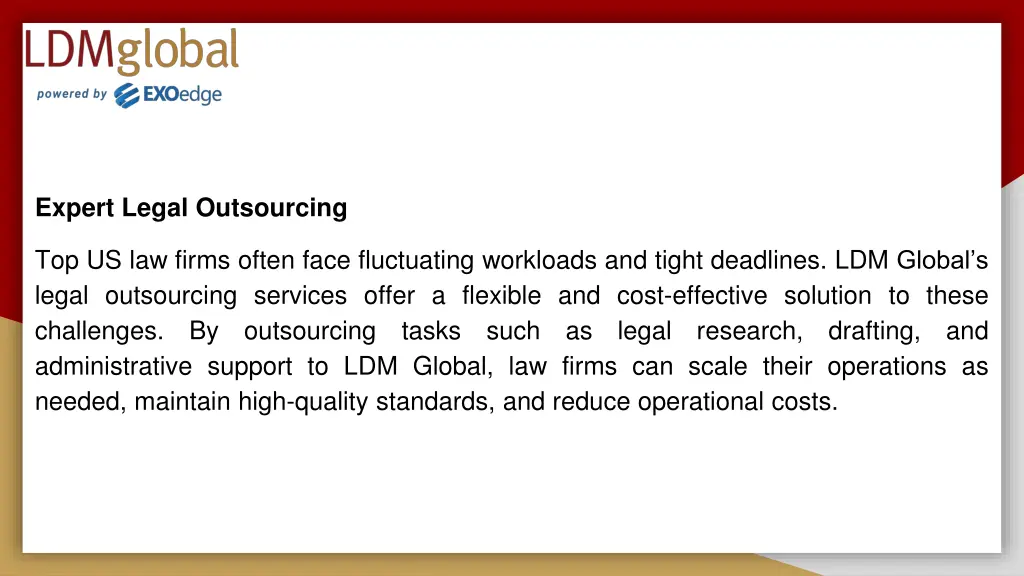 expert legal outsourcing