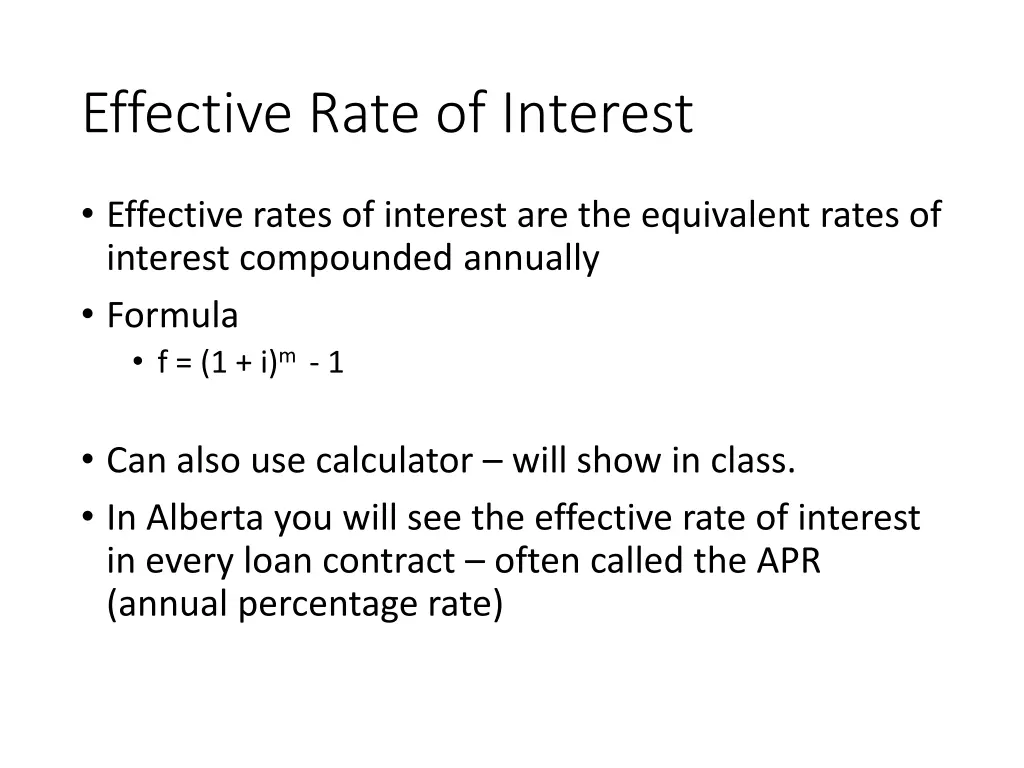 effective rate of interest