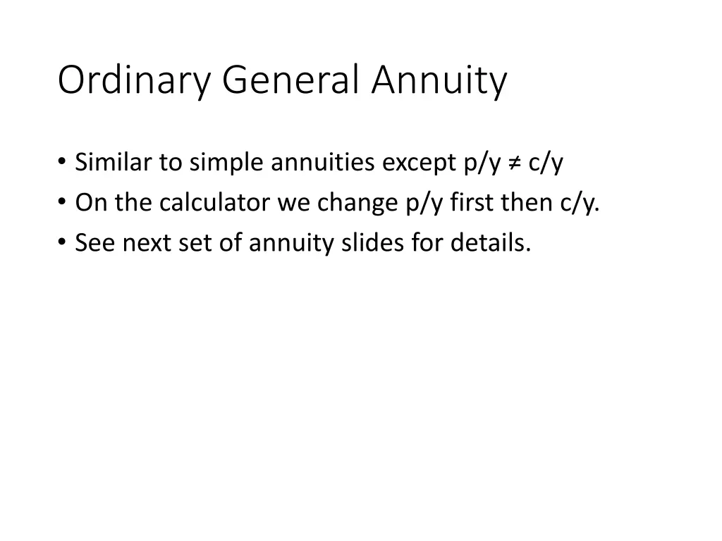 ordinary general annuity