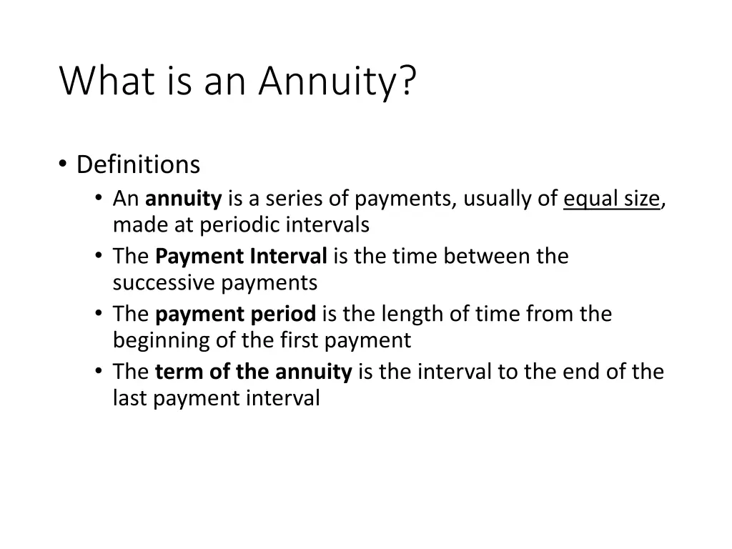 what is an annuity