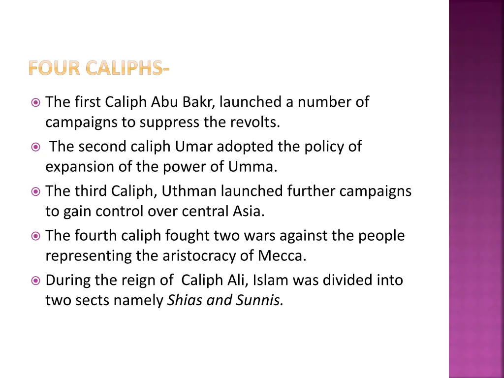 four caliphs