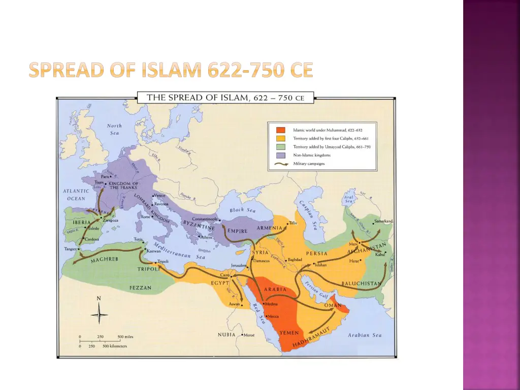 spread of islam 622 750 ce