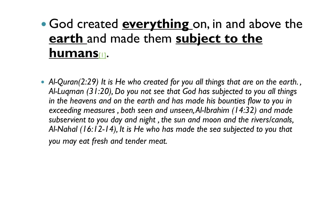 god created everything on in and above the earth