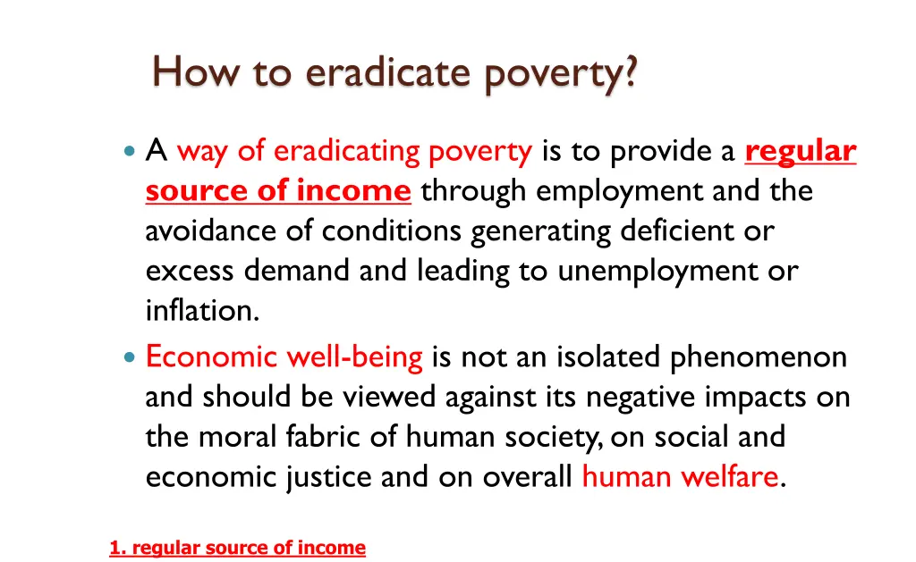 how to eradicate poverty