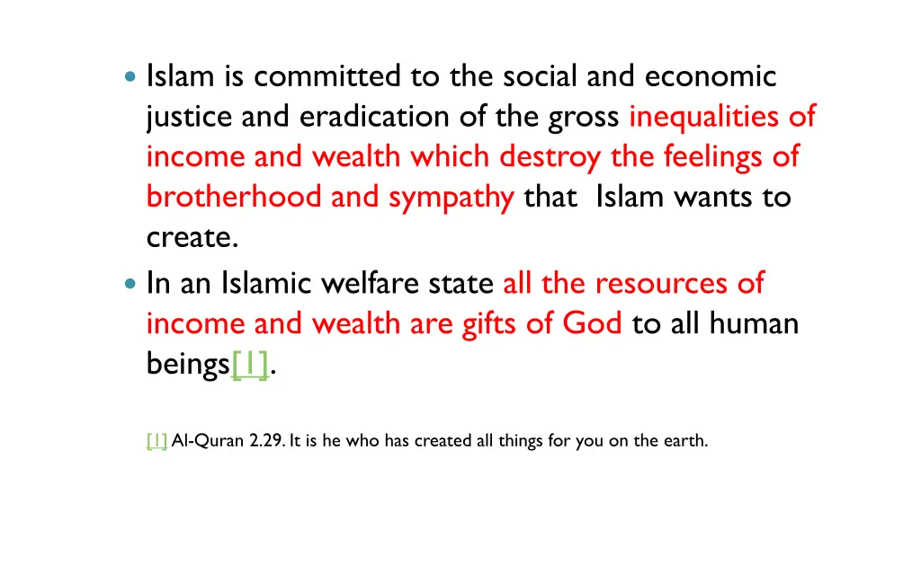 islam is committed to the social and economic