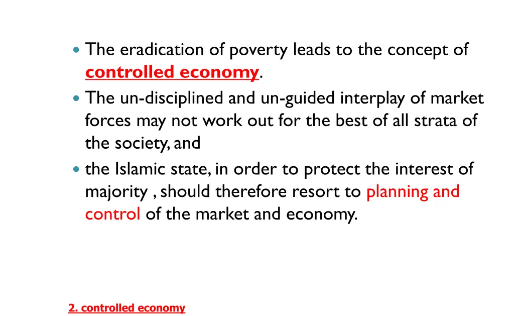 the eradication of poverty leads to the concept