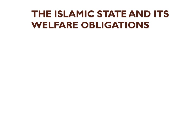 the islamic state and its welfare obligations