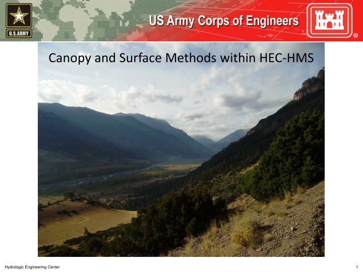 canopy and surface methods within hec hms