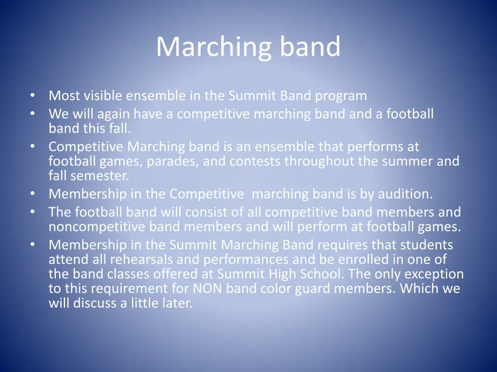 marching band