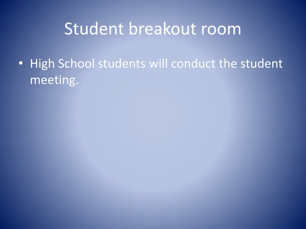 student breakout room