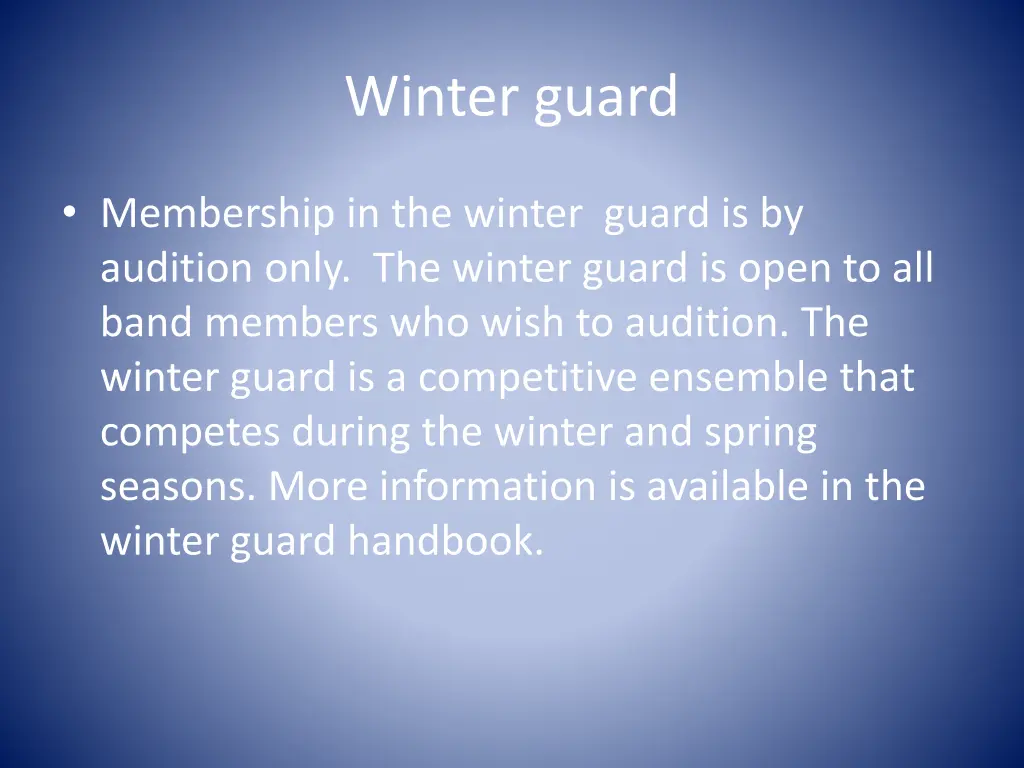 winter guard