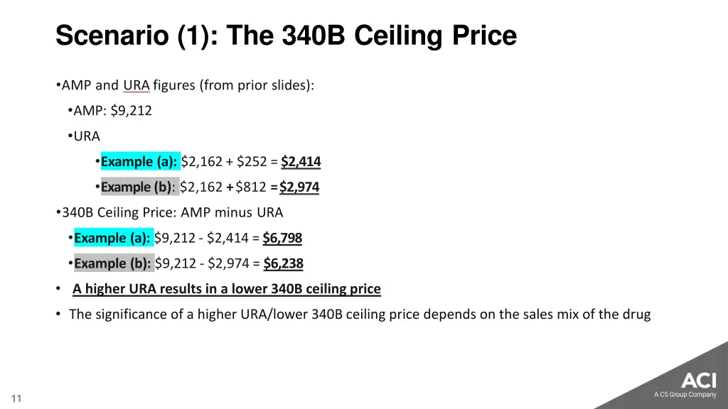 scenario 1 the 340b ceiling price