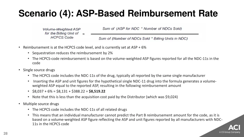 scenario 4 asp based reimbursement rate