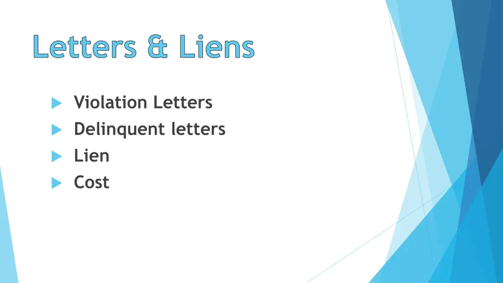 letters liens