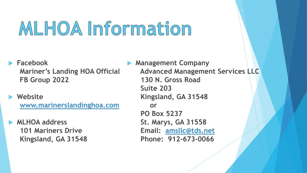 mlhoa information