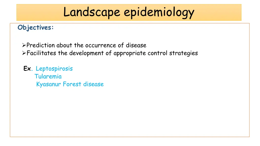 landscape epidemiology 2