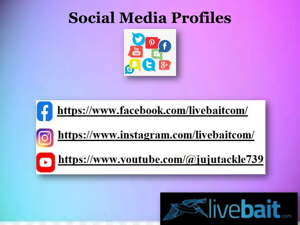 social media profiles