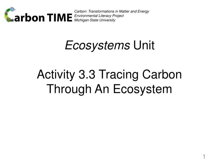 carbon transformations in matter and energy