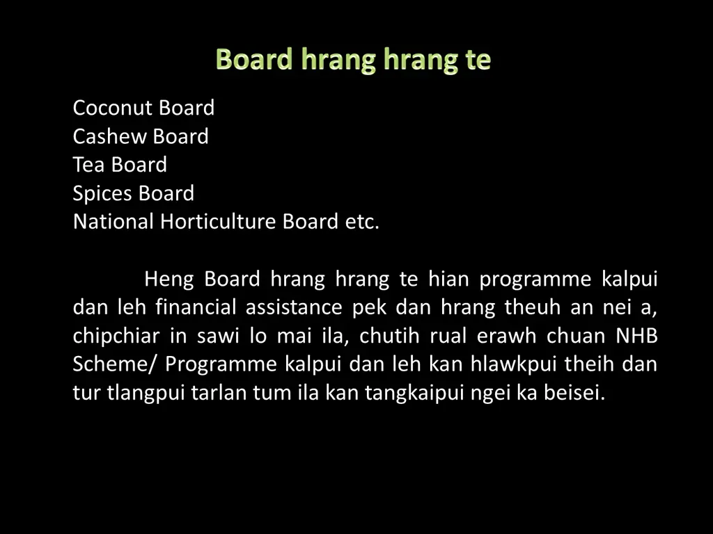 coconut board cashew board tea board spices board