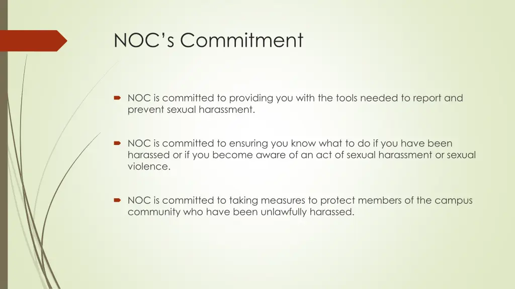 noc s commitment